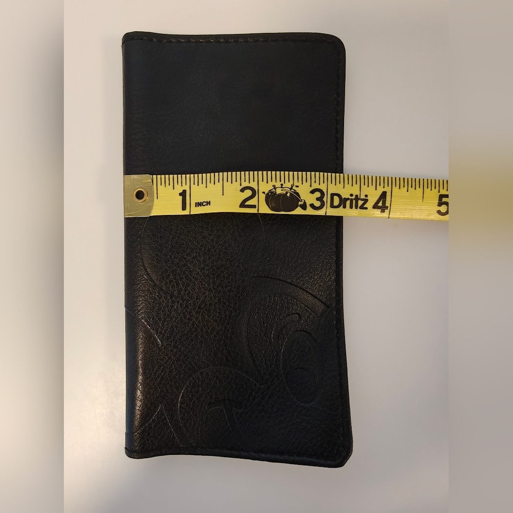 Black faux leather Disney Mickey Embossed Mouse Wallet/Check/Address Book Cover - Picture 5 of 10